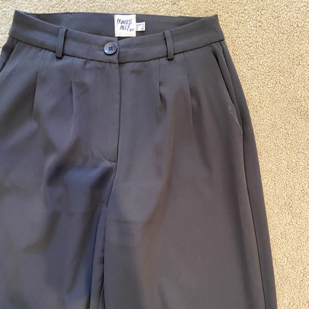 Princess Polly Black Wide-Leg Trousers - Picture 6 of 6